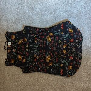 Cabi fall floral blouse with tie back S